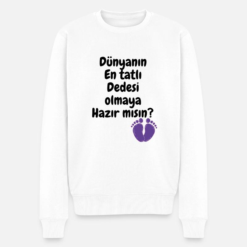 Dede Oluyorsun - Männer Premium Bio Pullover - Weiß