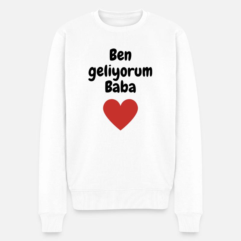 Baba Oluyorsun - Männer Premium Bio Pullover - Weiß