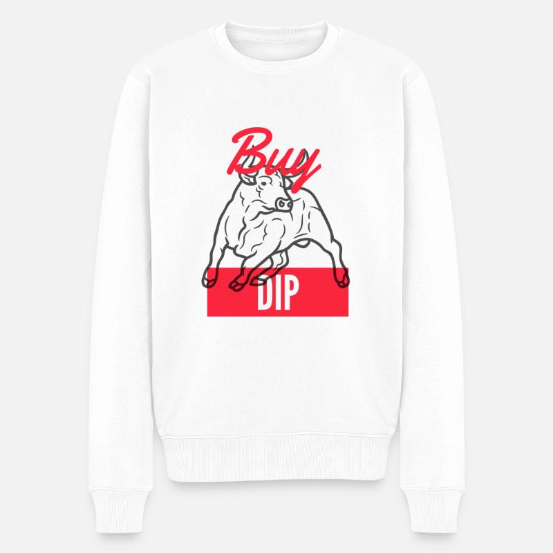Buy The Dip 1 - Männer Premium Bio Pullover - Weiß