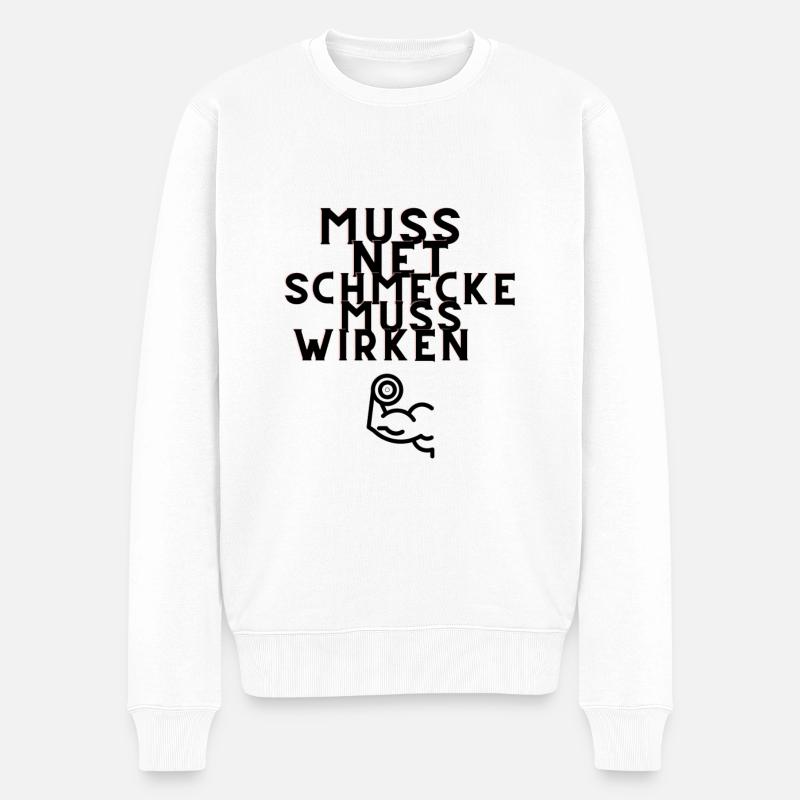 GYM - Männer Premium Bio Pullover - Weiß