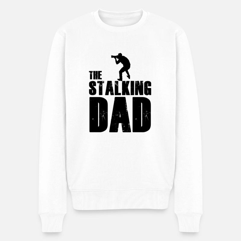 Le papa traqueur - Pull Premium bio Homme - blanc