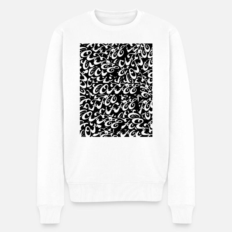 Coffee Cards - Männer Premium Bio Pullover - Weiß