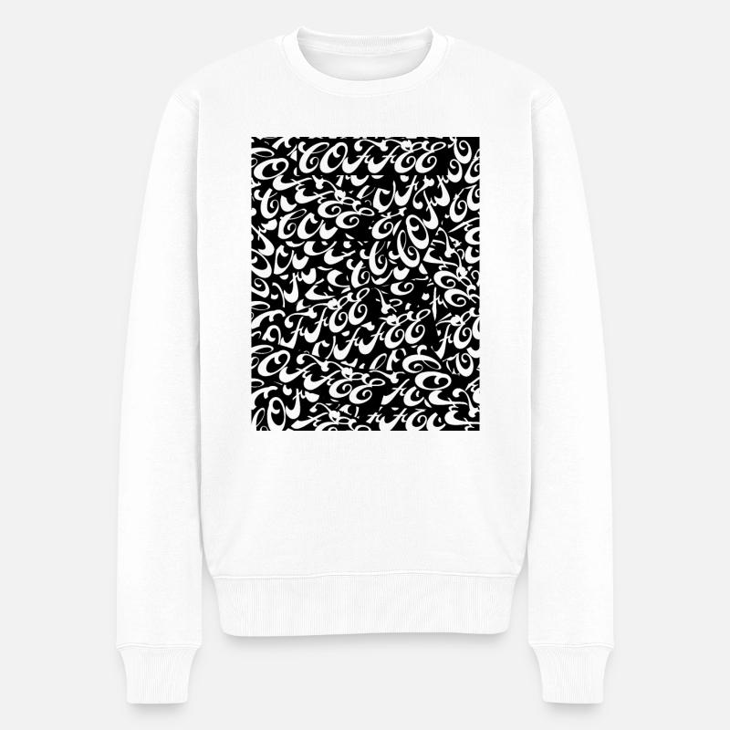 Coffee Cards - Männer Premium Bio Pullover - Weiß