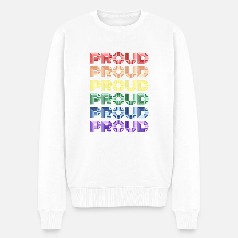 Proud - Männer Premium Bio Pullover - Weiß