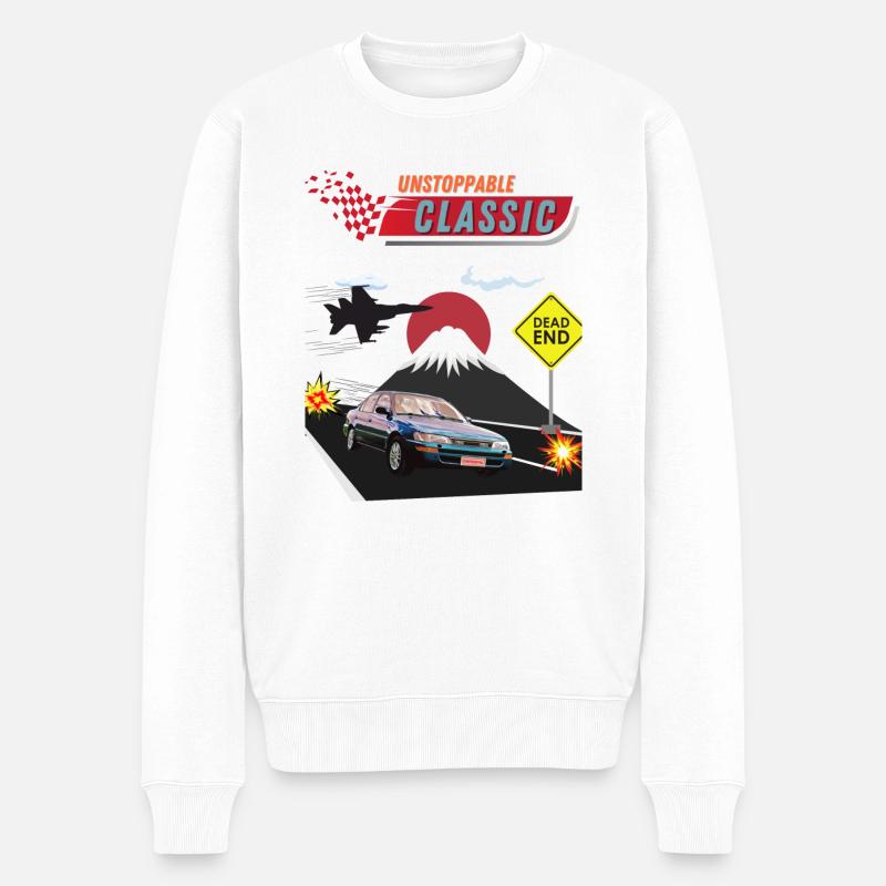 klassischer JPN-Antrieb - Männer Premium Bio Pullover - Weiß