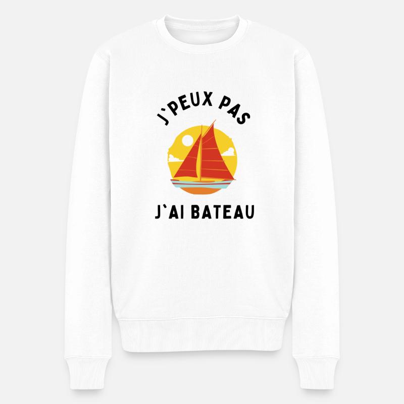 J'peux pas j'ai bateau - Pull Premium bio Homme - blanc