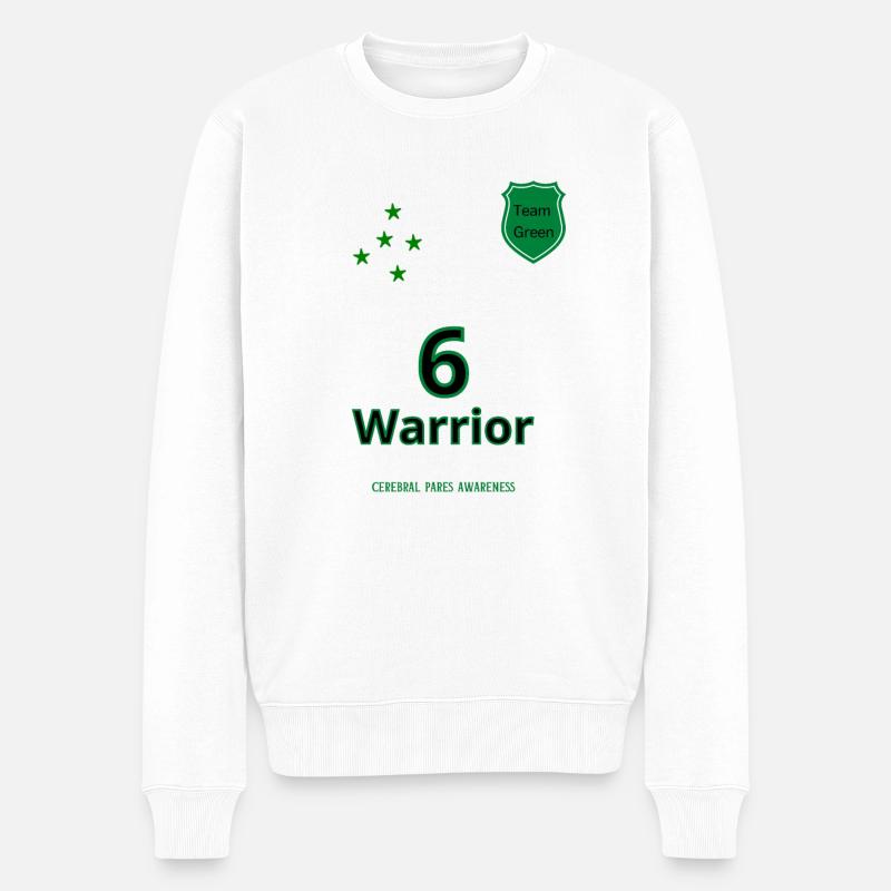 Team Grün - Männer Premium Bio Pullover - Weiß