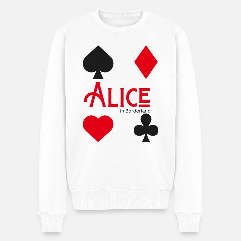 Alice in Borderland - Männer Premium Bio Pullover - Weiß