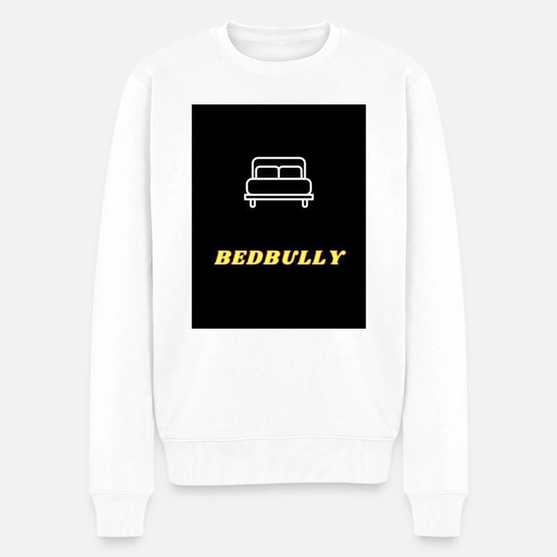 BEDBULLY - Männer Premium Bio Pullover - Weiß