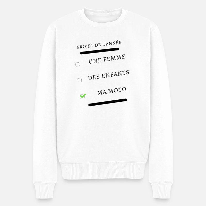 mes projets de l'année - Pull Premium bio Homme - blanc