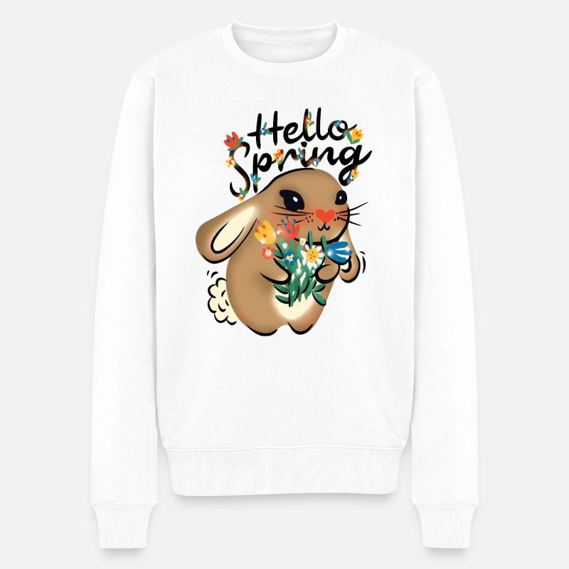 Bonjour Spring - Pull Premium bio Homme - blanc