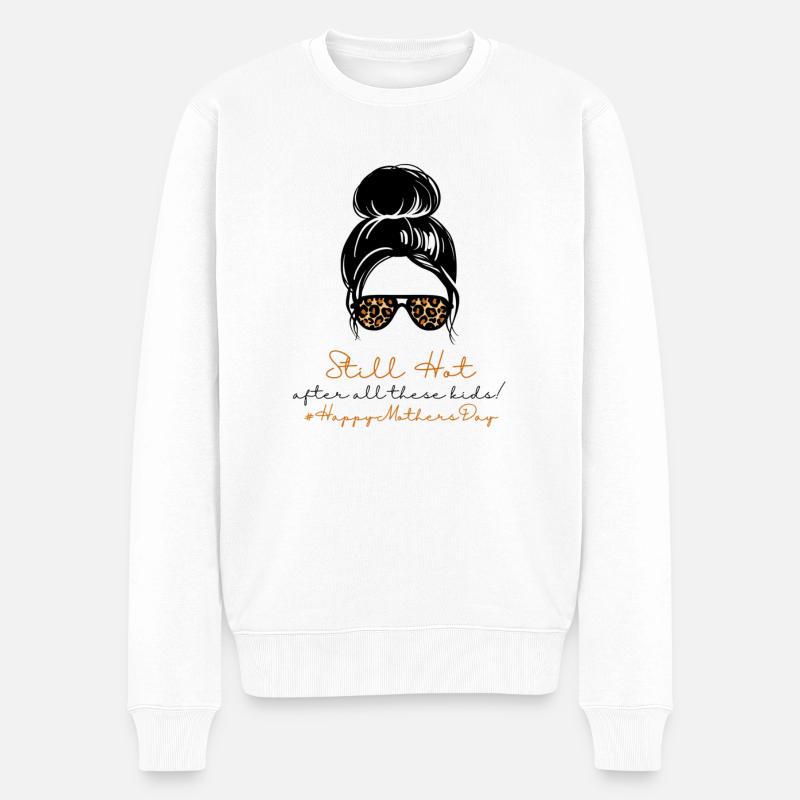 Immer noch heiß #HappyMothersDay (2) - Männer Premium Bio Pullover - Weiß