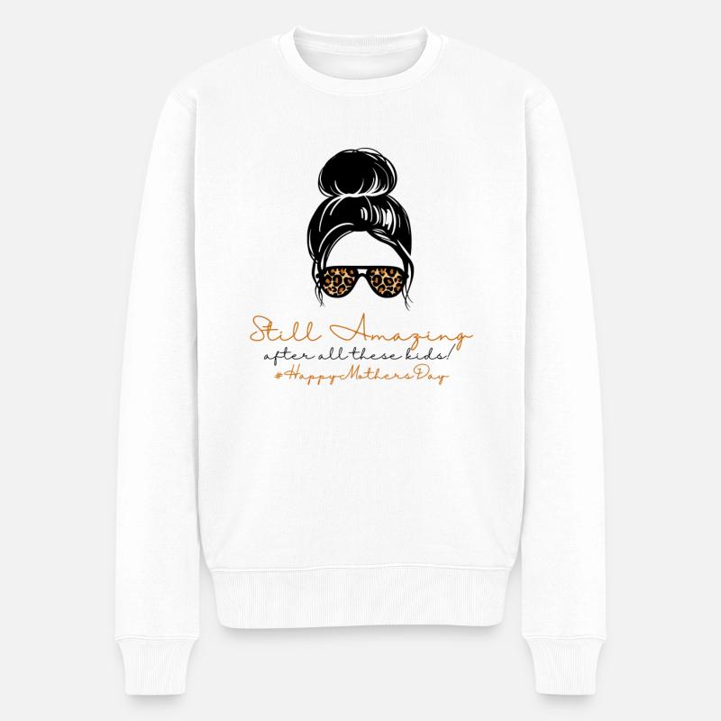 Immer noch erstaunlich #HappyMothersDay (9) - Männer Premium Bio Pullover - Weiß