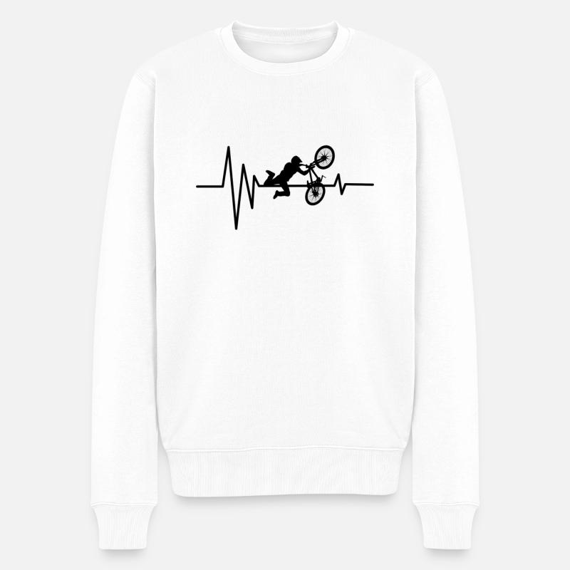 MountianBiker - Männer Premium Bio Pullover - Weiß