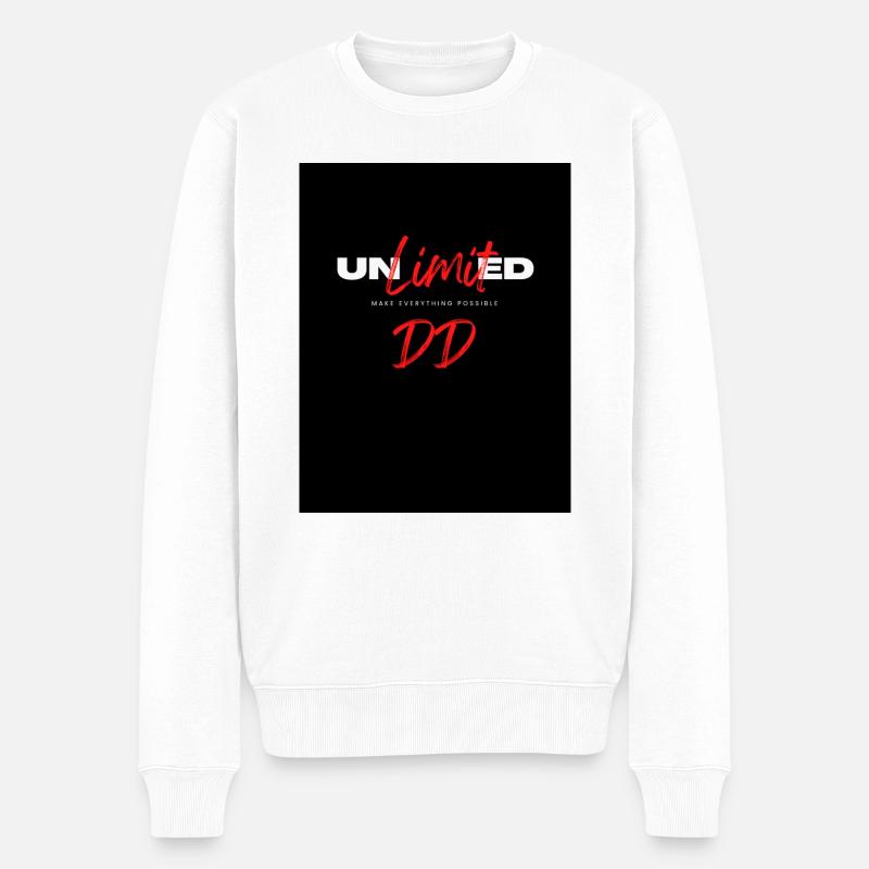 unlimeted - Männer Premium Bio Pullover - Weiß