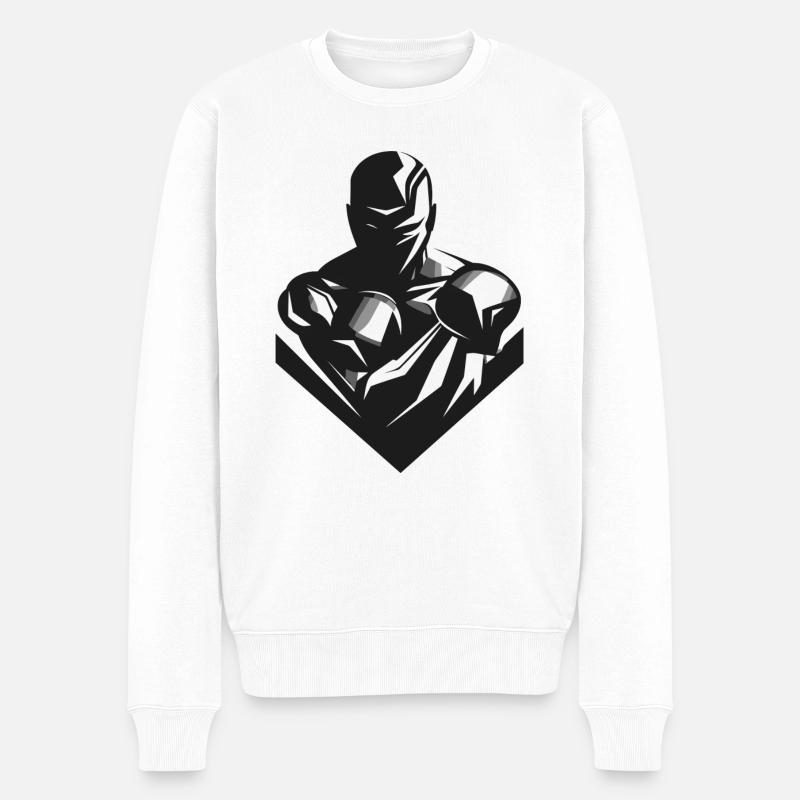 Boxerwappen - Männer Premium Bio Pullover - Weiß