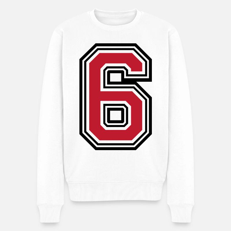 6 symboles numériques - Pull Premium bio Homme - blanc