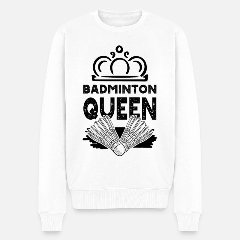 Reine du badminton - Pull Premium bio Homme - blanc