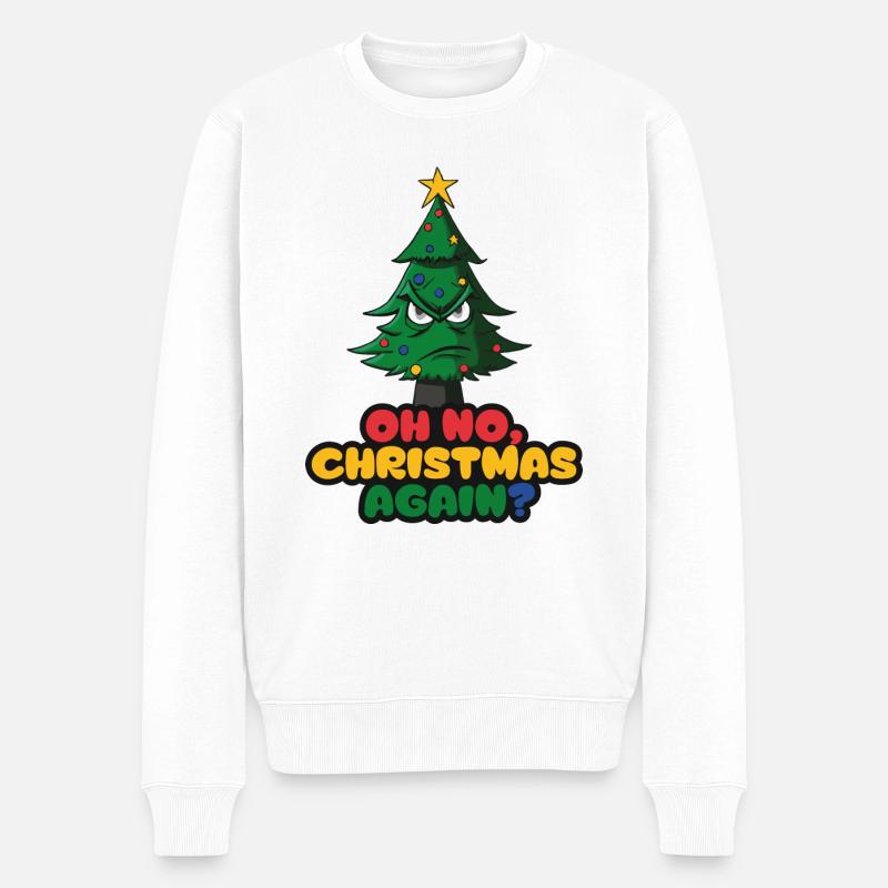 Christmas - Männer Premium Bio Pullover - Weiß