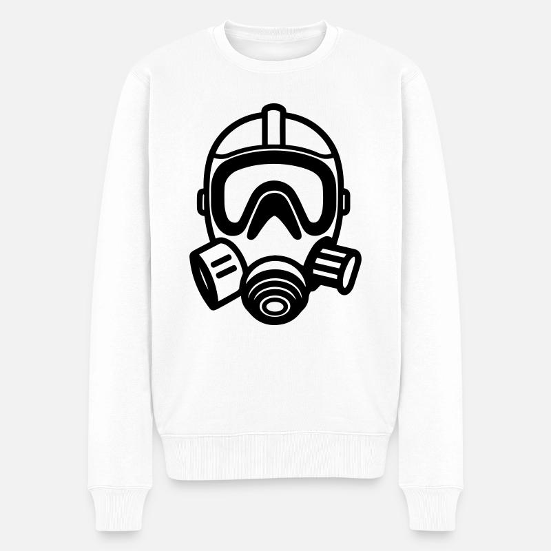Masque a gaz - Pull Premium bio Homme - blanc
