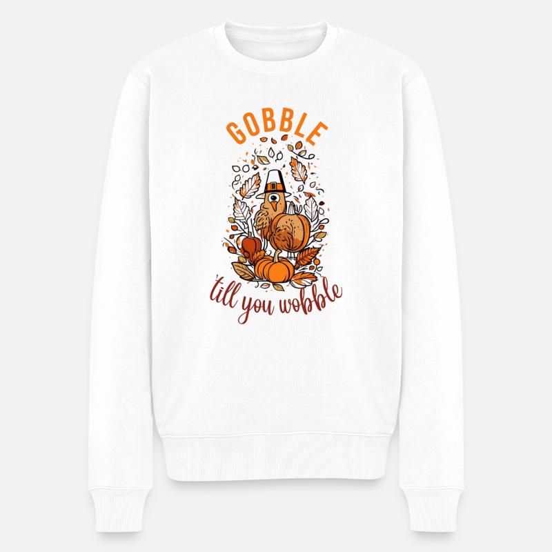 Verschlinge, bis du wackelst - Männer Premium Bio Pullover - Weiß
