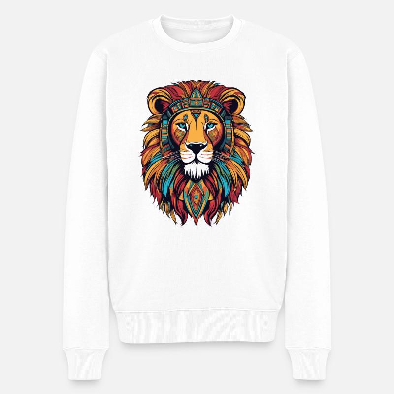 Lion - Pull Premium bio Homme - blanc