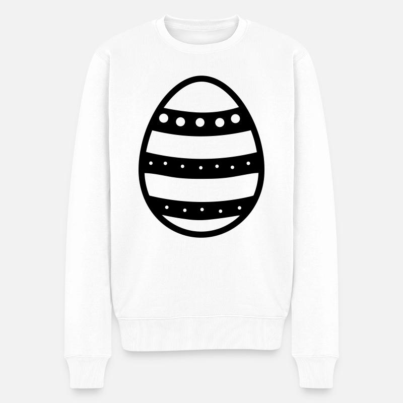 Osterei - Männer Premium Bio Pullover - Weiß