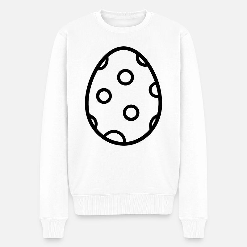 Osterei - Männer Premium Bio Pullover - Weiß