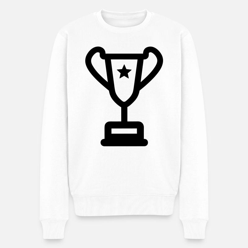 Trophäe - Männer Premium Bio Pullover - Weiß