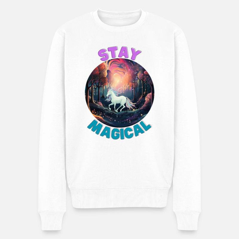 Licorne2 - Pull Premium bio Homme - blanc