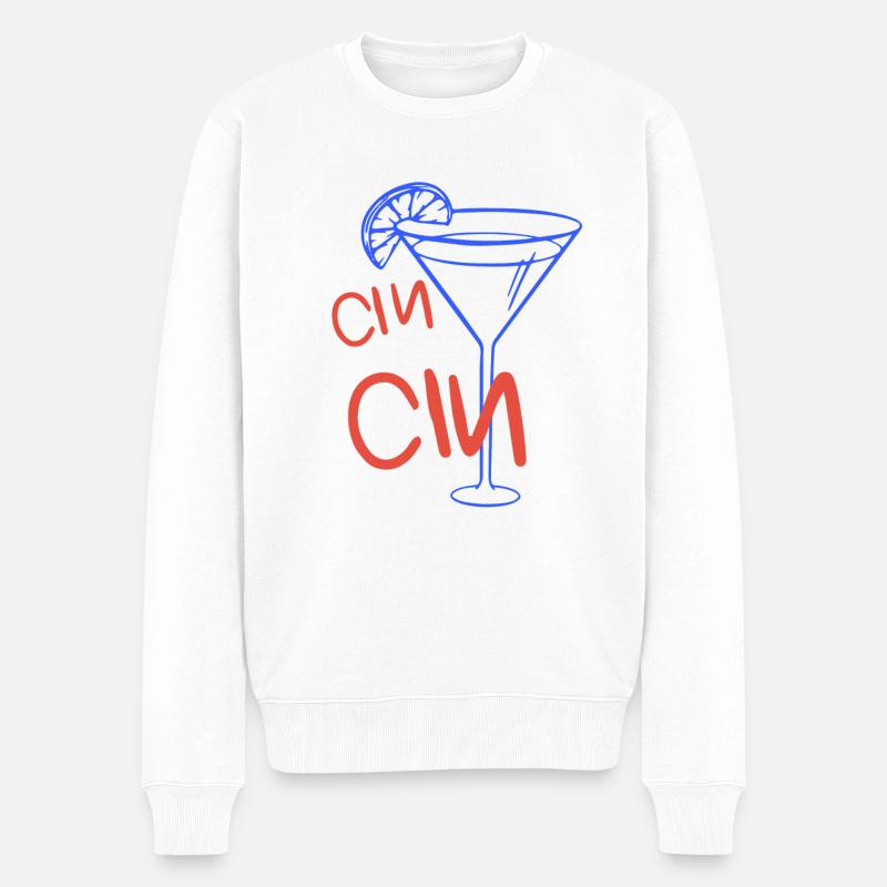 cin cin - Männer Premium Bio Pullover - Weiß