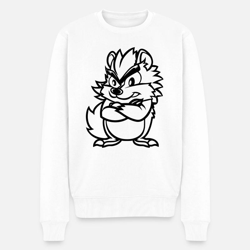 igel - Männer Premium Bio Pullover - Weiß