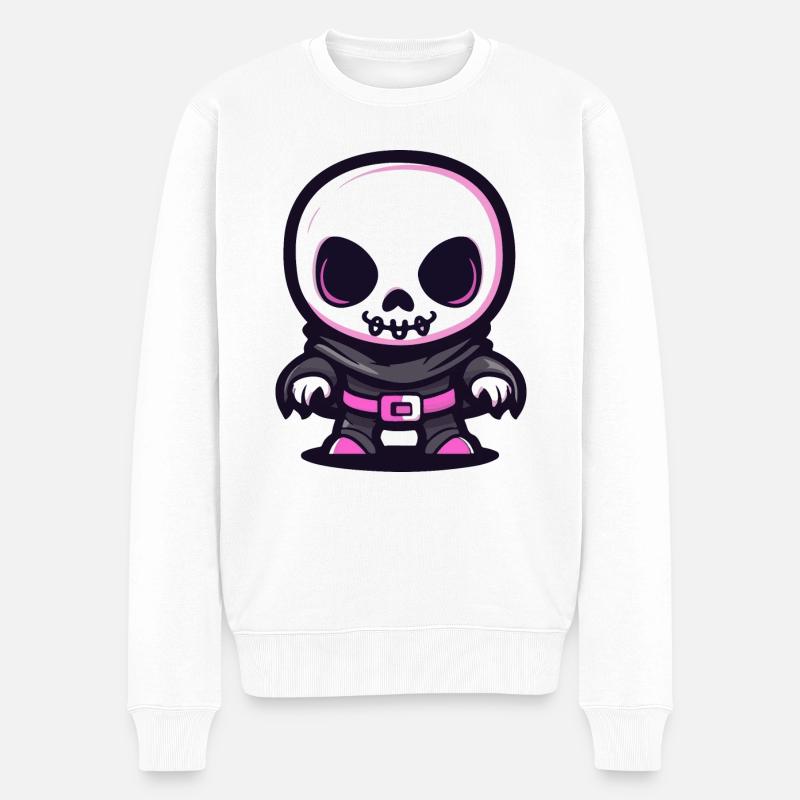 Zombie Halloween Skelett - Männer Premium Bio Pullover - Weiß