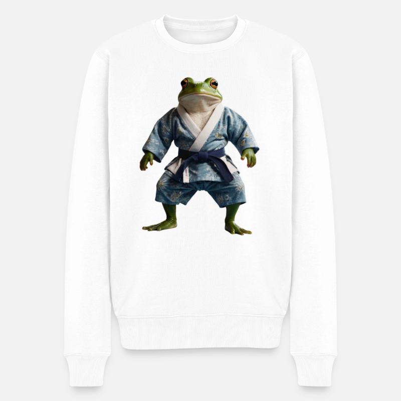 Sport-Frosch - Männer Premium Bio Pullover - Weiß