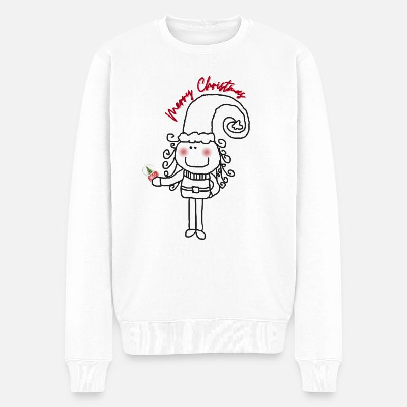 Elfe de Noël - Pull Premium bio Homme - blanc