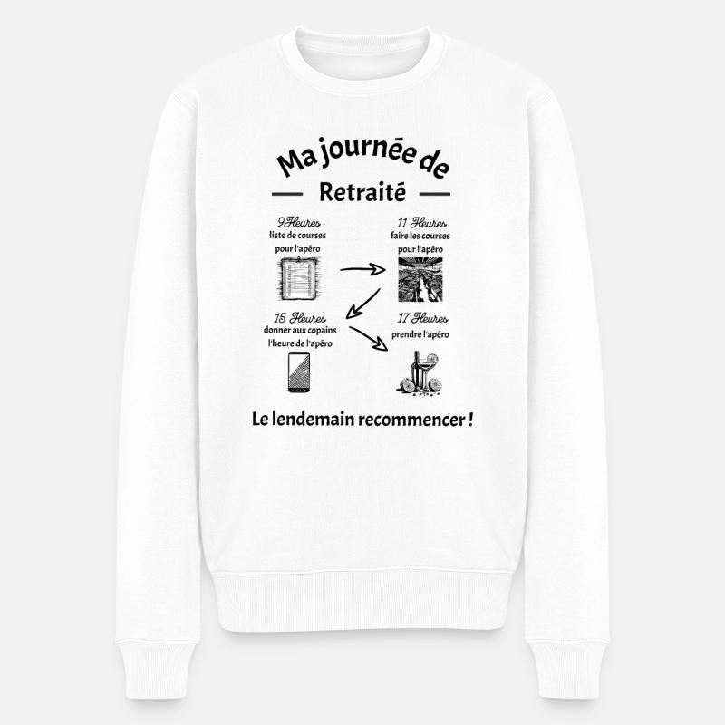 Ruhestand - Männer Premium Bio Pullover - Weiß