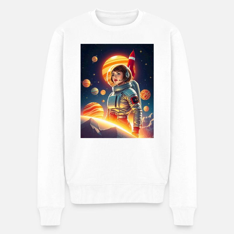 Astronaute dans l’espace - Pull Premium bio Homme - blanc