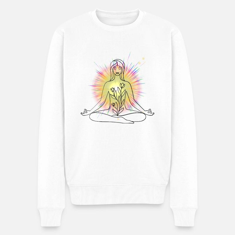 Awakened - Männer Premium Bio Pullover - Weiß