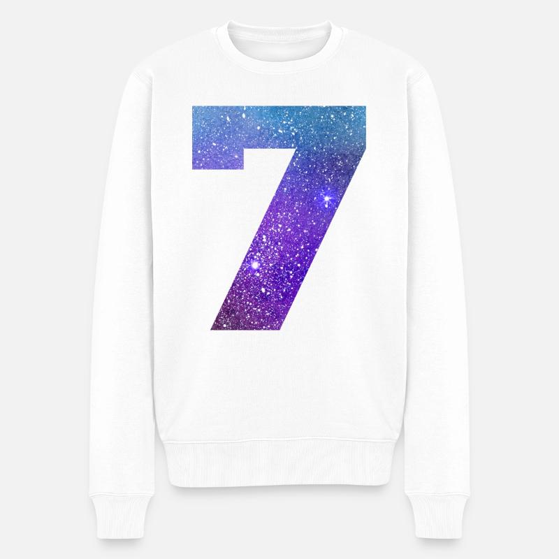 Numéro 7 galaxie - Pull Premium bio Homme - blanc