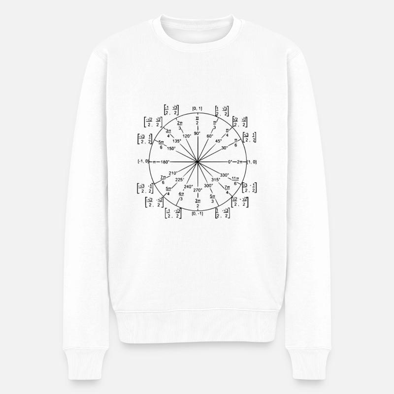 trigonometrie (einheitskreis) - Männer Premium Bio Pullover - Weiß