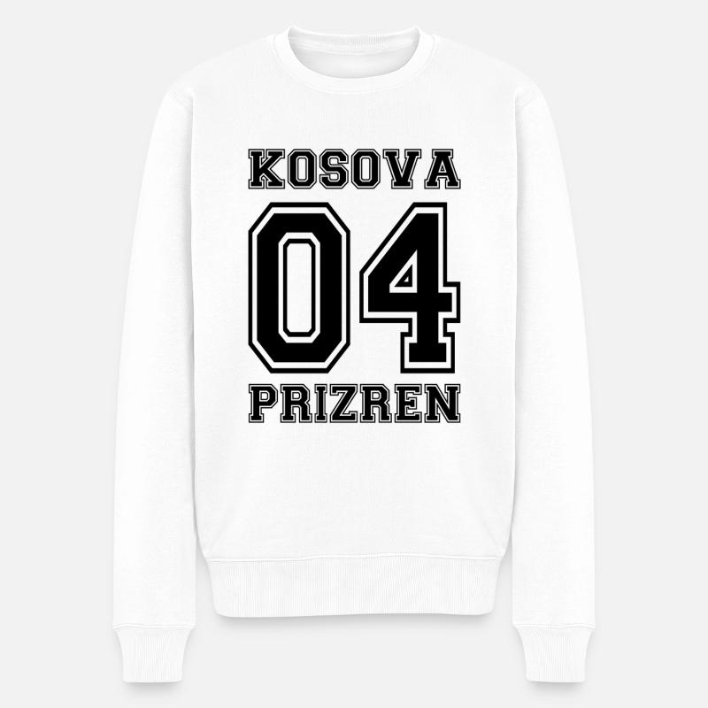 Kosova Prizren - Männer Premium Bio Pullover - Weiß