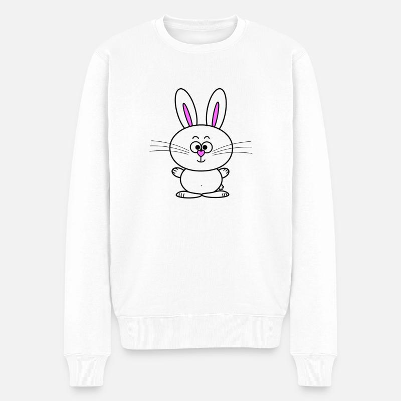 Osterhase - Männer Premium Bio Pullover - Weiß