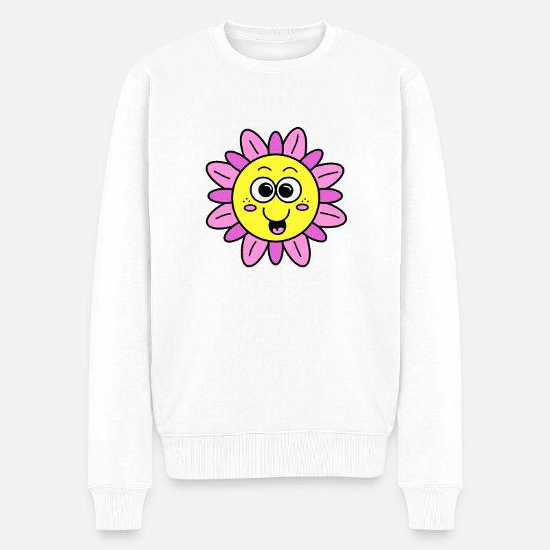 Fleur - Pull Premium bio Homme - blanc