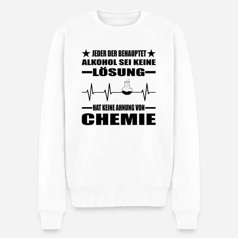 Chemie - Männer Premium Bio Pullover - Weiß
