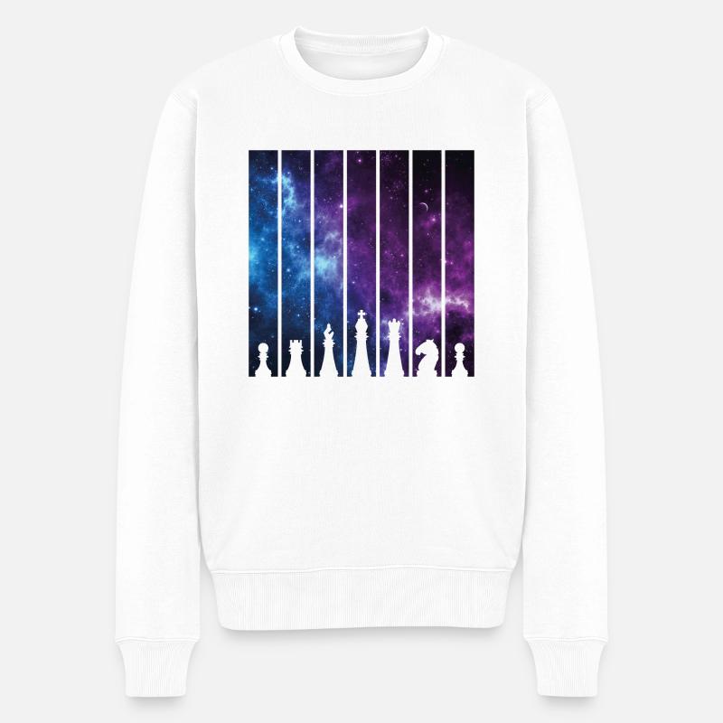 SCHACH - Männer Premium Bio Pullover - Weiß