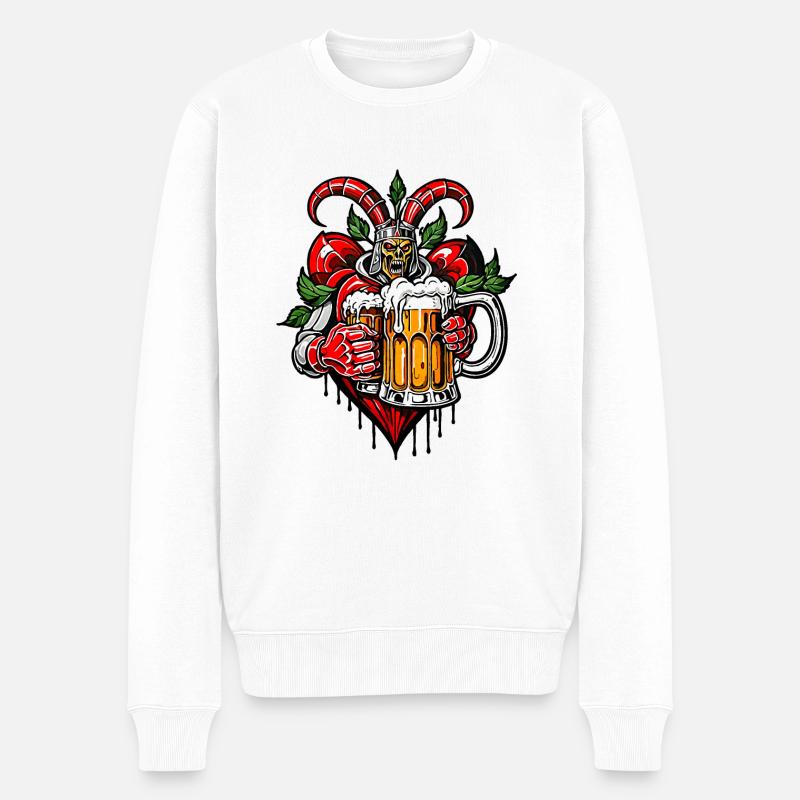 J’adore la bière - Pull Premium bio Homme - blanc