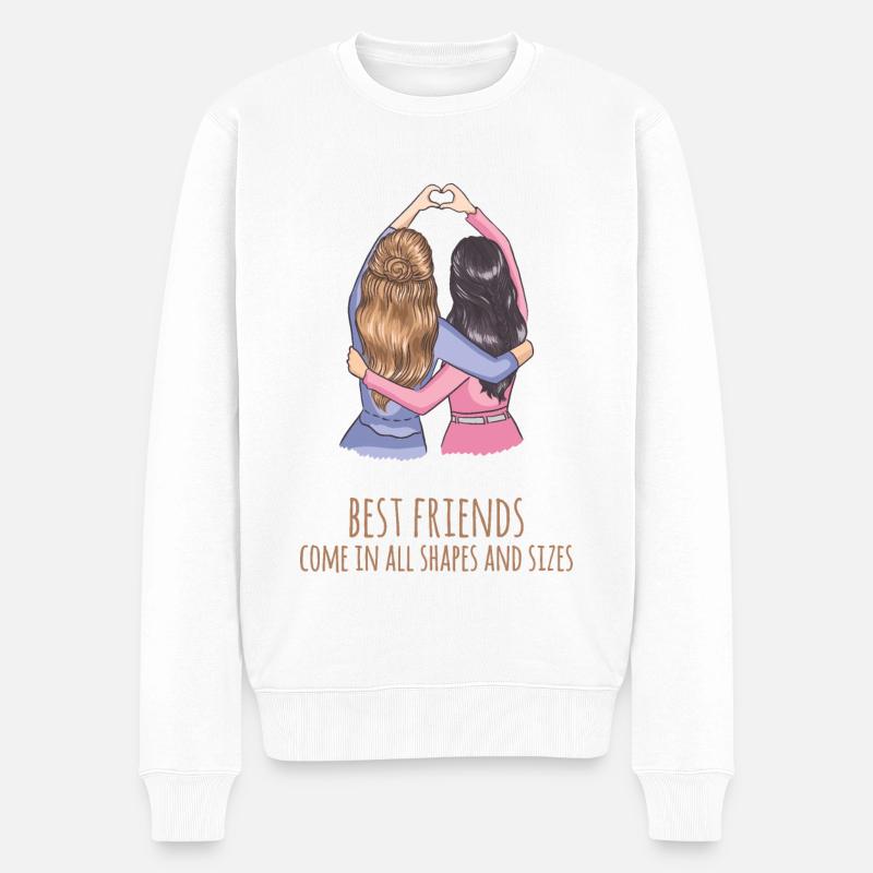 Geschenk für beste Freundin mit schönem Spruch - Männer Premium Bio Pullover - Weiß