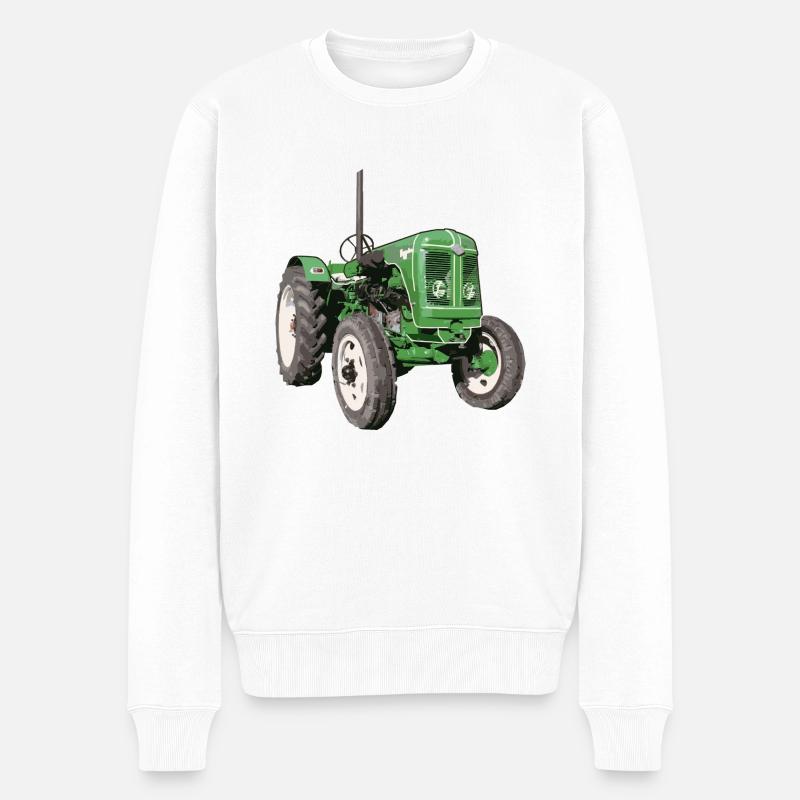 Traktor Famulus RS14 - Männer Premium Bio Pullover - Weiß