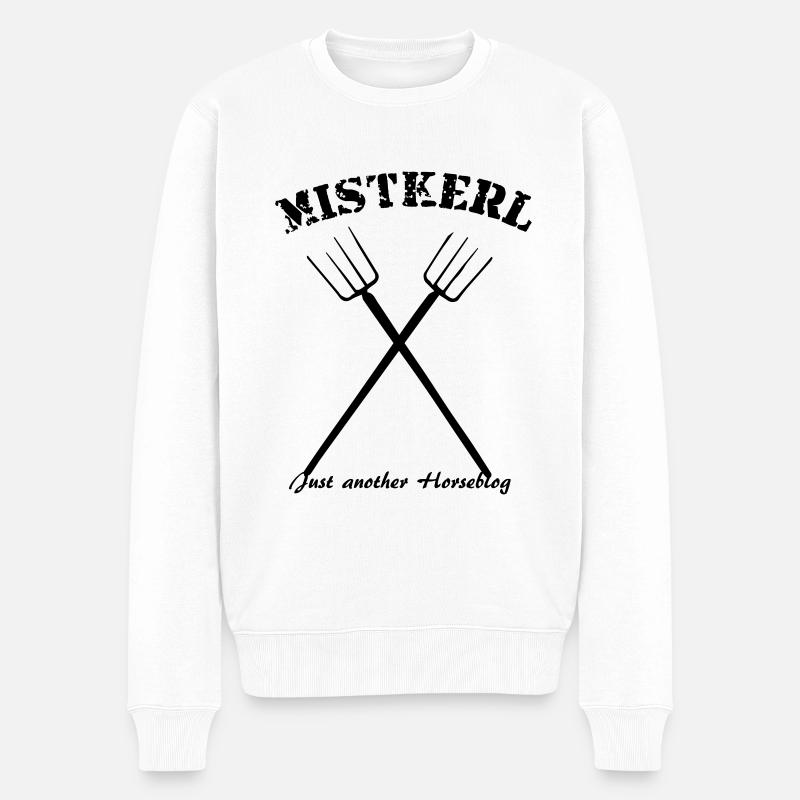 Mistkerl - Männer Premium Bio Pullover - Weiß