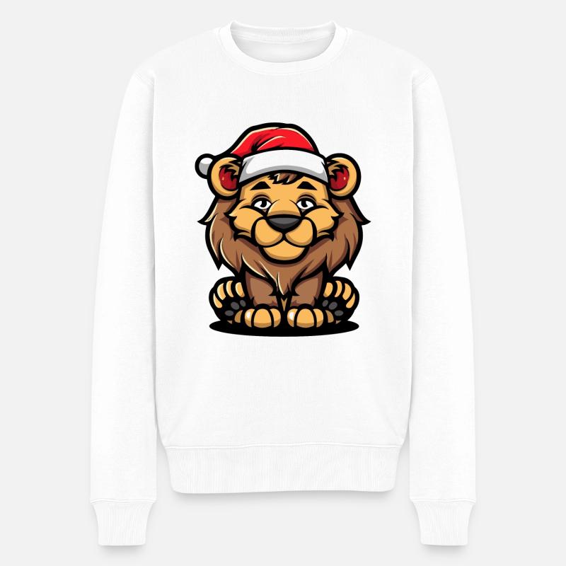 Noël Lion - Pull Premium bio Homme - blanc
